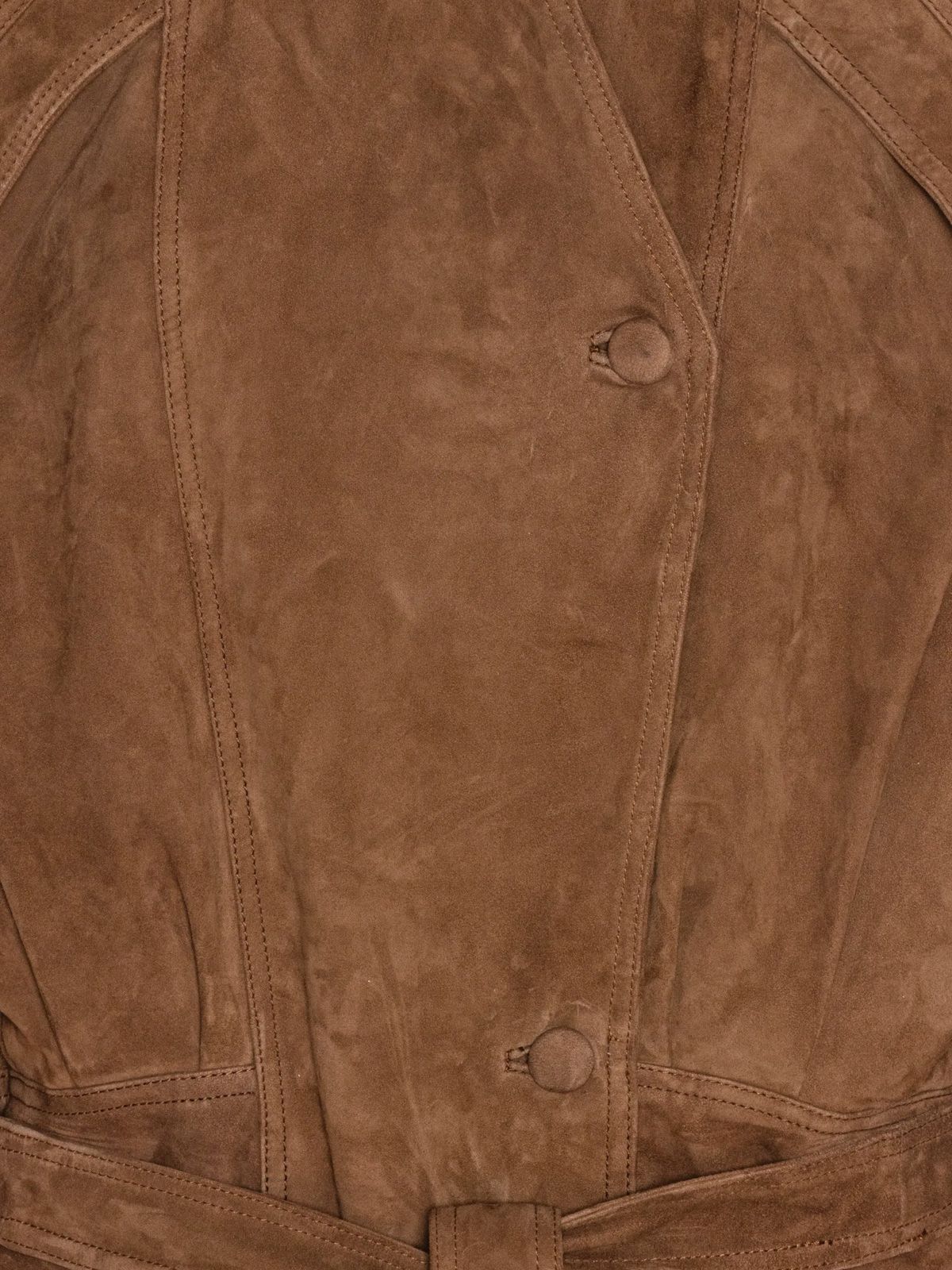 giacca bomber in pelle scamosciata marrone ROTATE