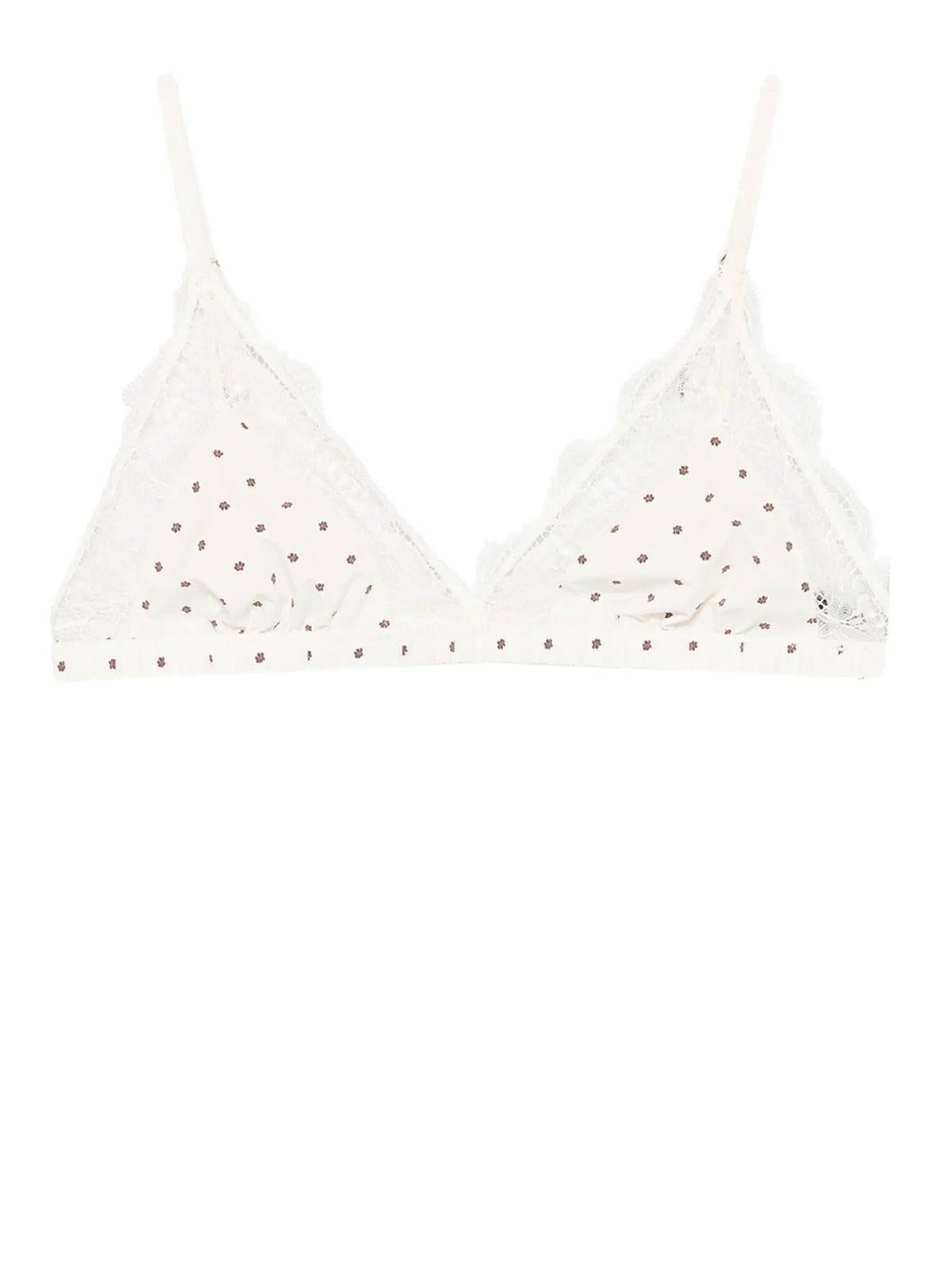 White lace triangle bralette