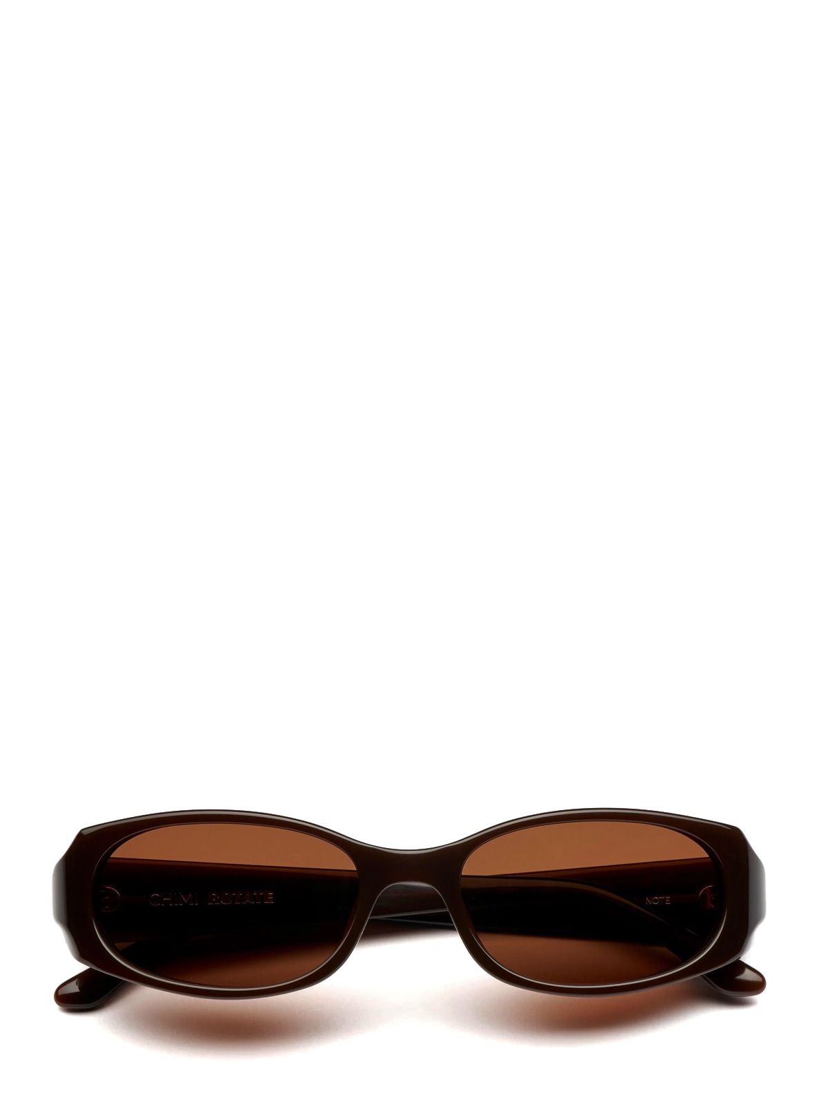 sunglasses rectangular oval frame brown sunglasses - woman