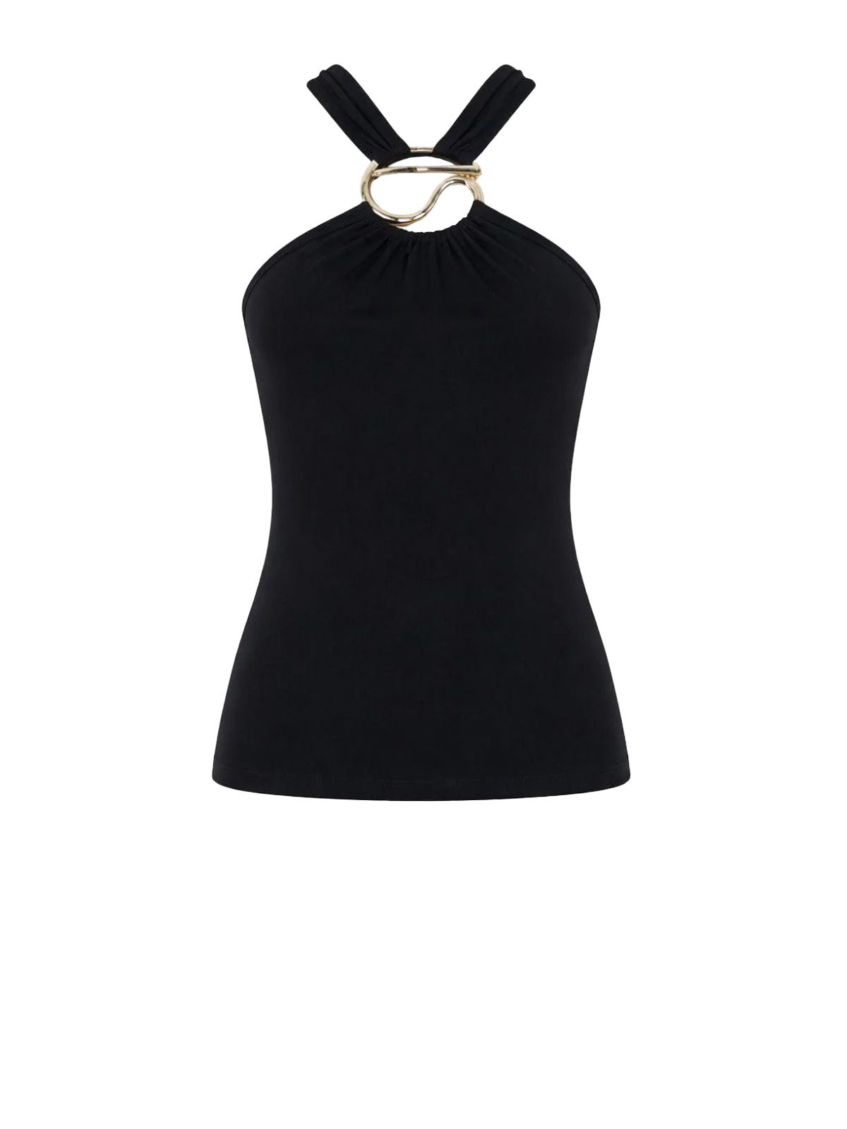 top incrociato nero top donna