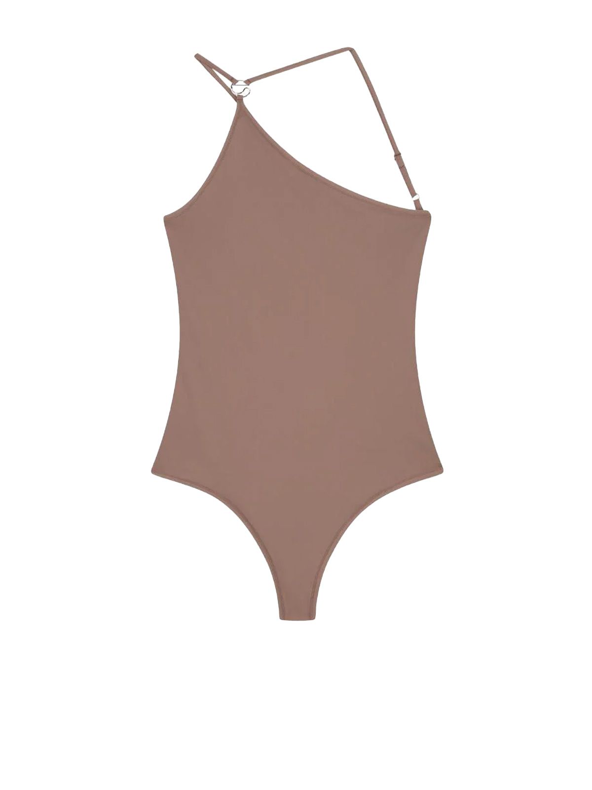 costume monospalla marrone costume da bagno donna