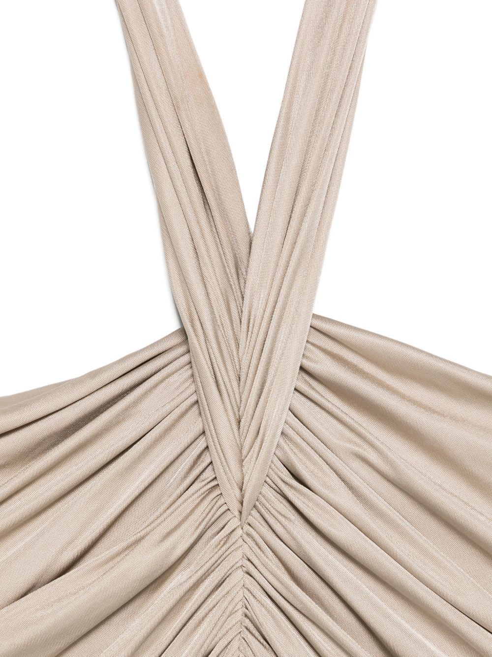 corpetto con spalline incrociate sul collo polvere  ATLEIN