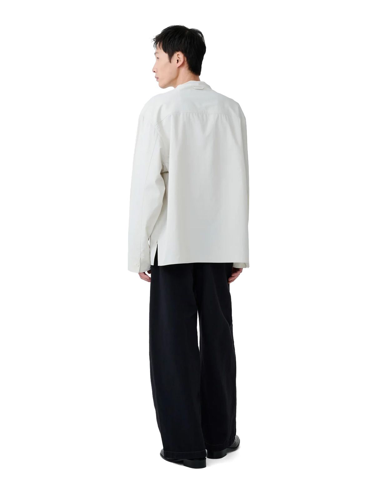camicia con colletto drappeggiato color crema STUDIO NICHOLSON