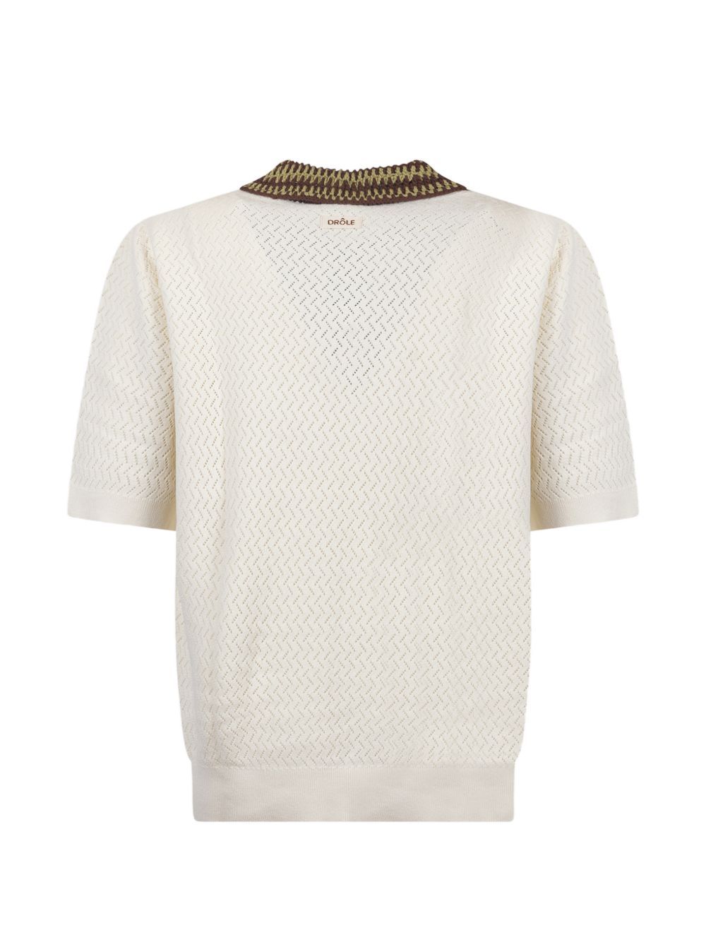 polo maille ajoure cream DRÔLE DE MONSIEUR