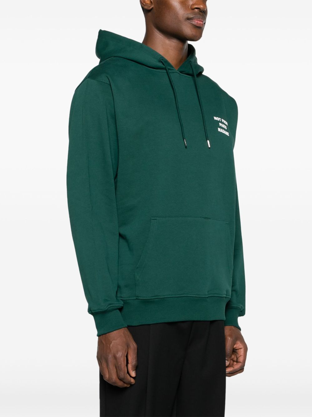 felpa hoodie slogan verde scura  felpe con cappuccio - uomo DROLE DE MONSIEUR