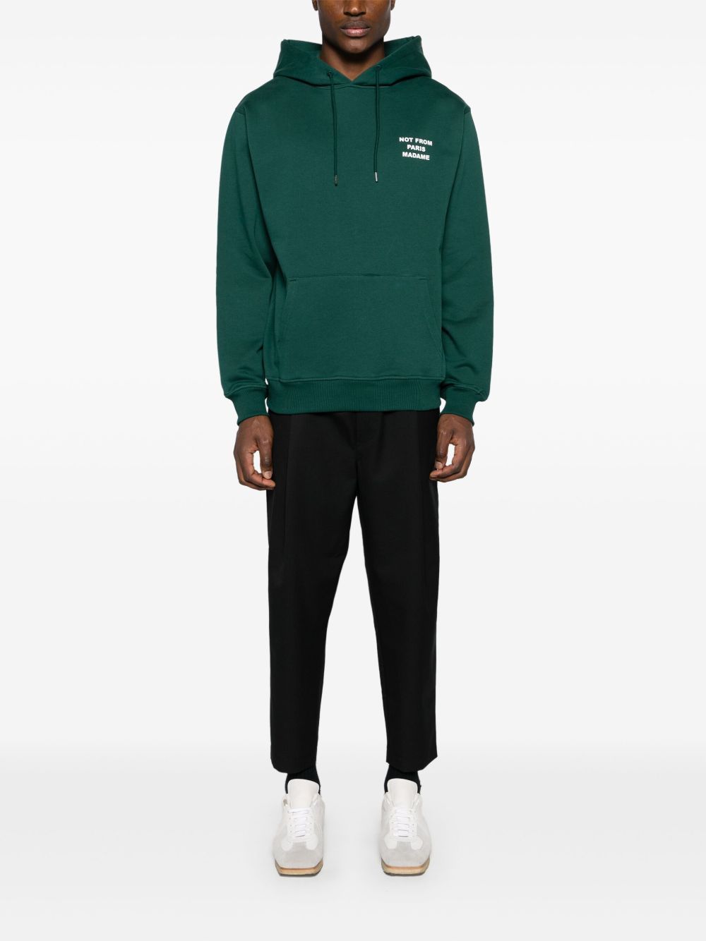 felpa hoodie slogan verde scura  felpe con cappuccio - uomo DROLE DE MONSIEUR