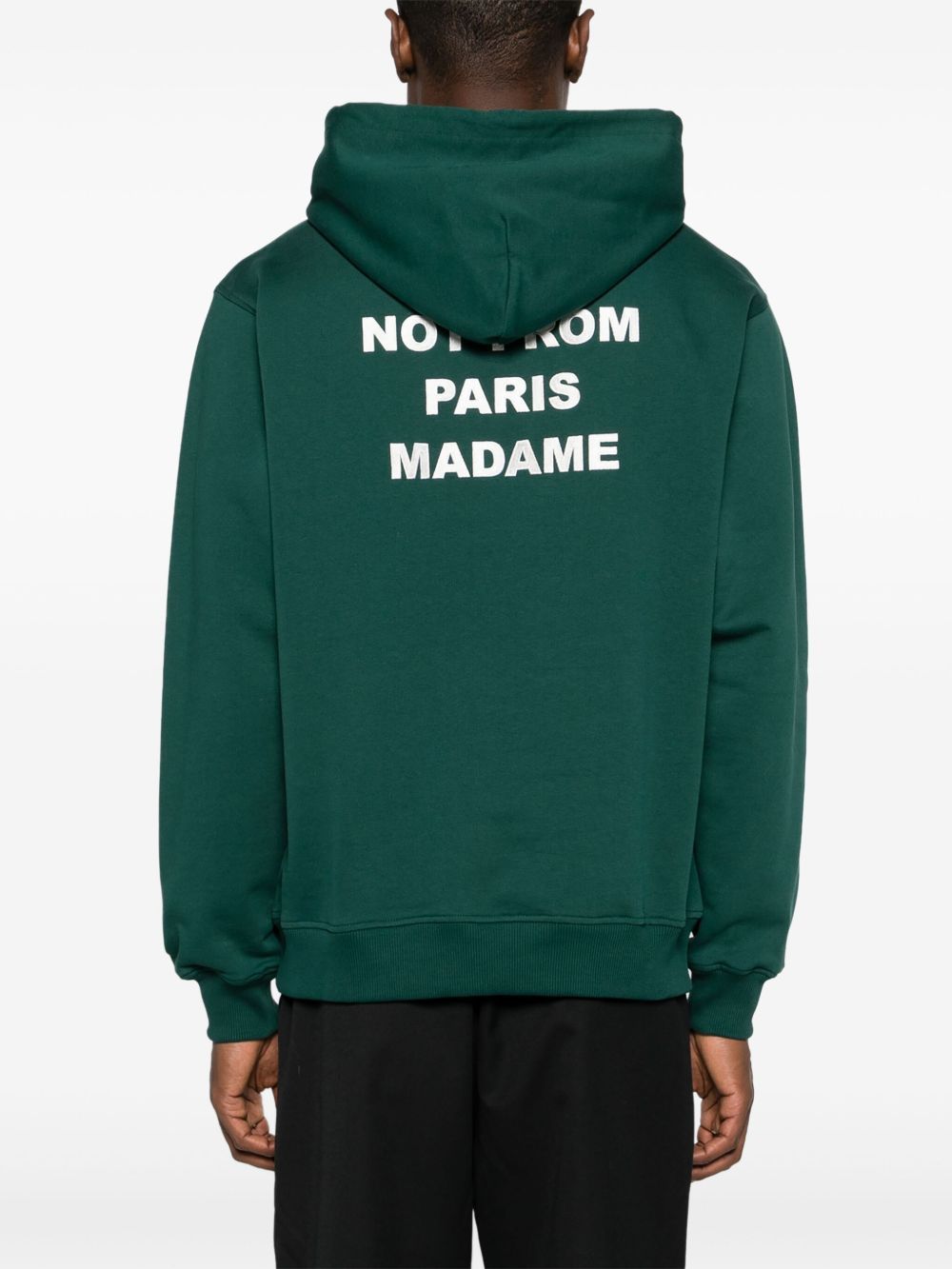 felpa hoodie slogan verde scura  felpe con cappuccio - uomo DROLE DE MONSIEUR