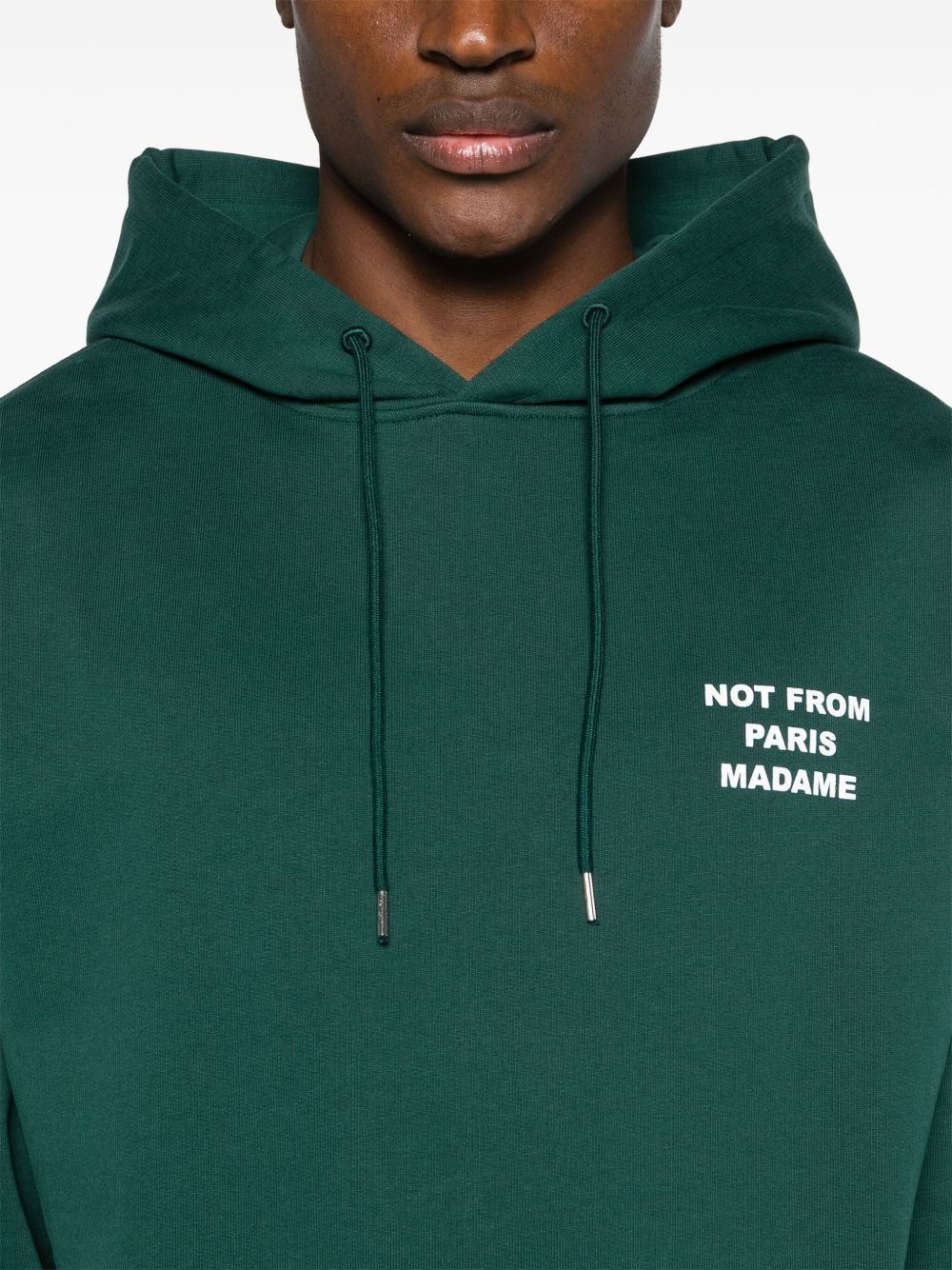 felpa hoodie slogan verde scura  felpe con cappuccio - uomo DROLE DE MONSIEUR
