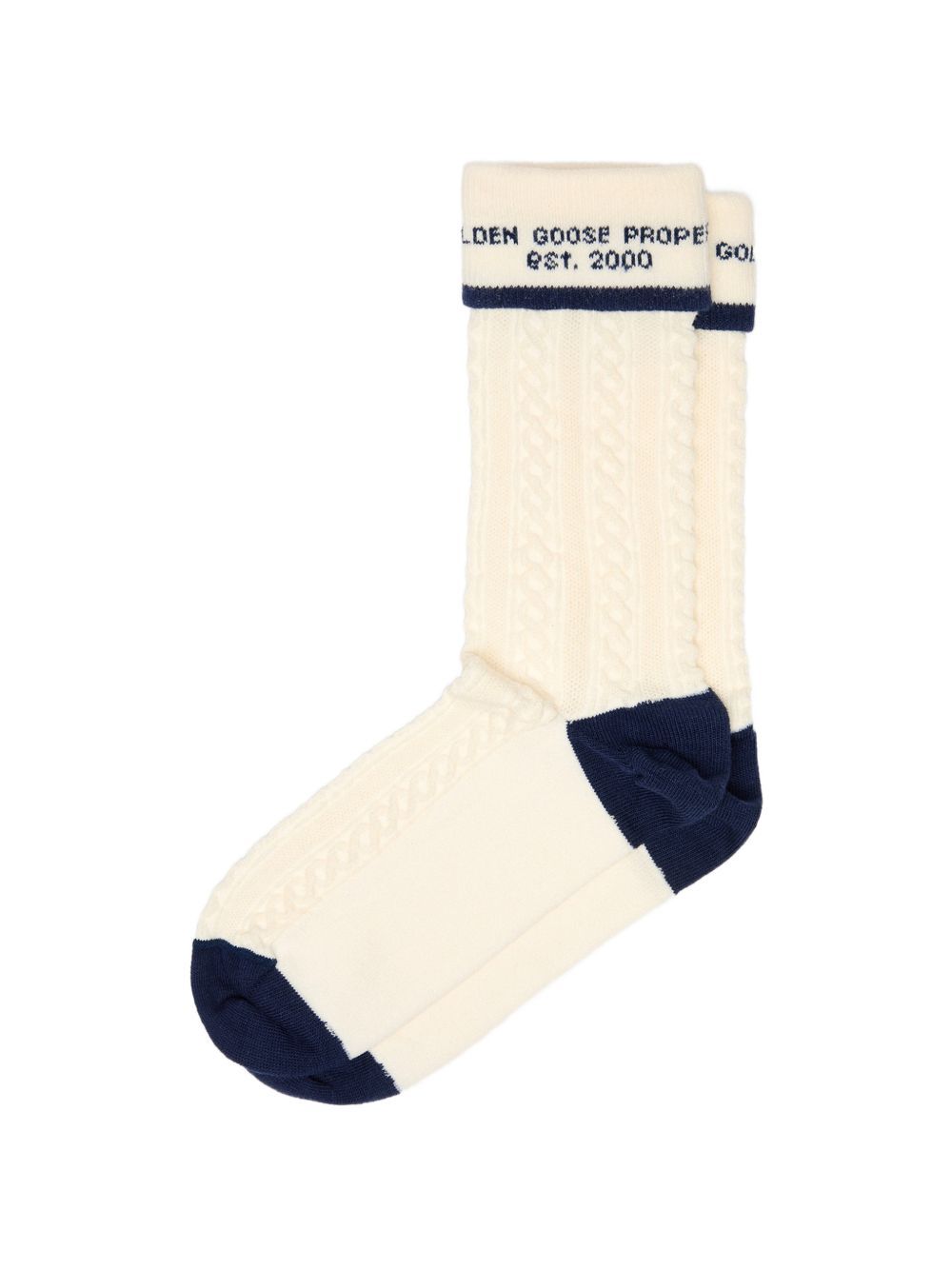 socks high rib white 