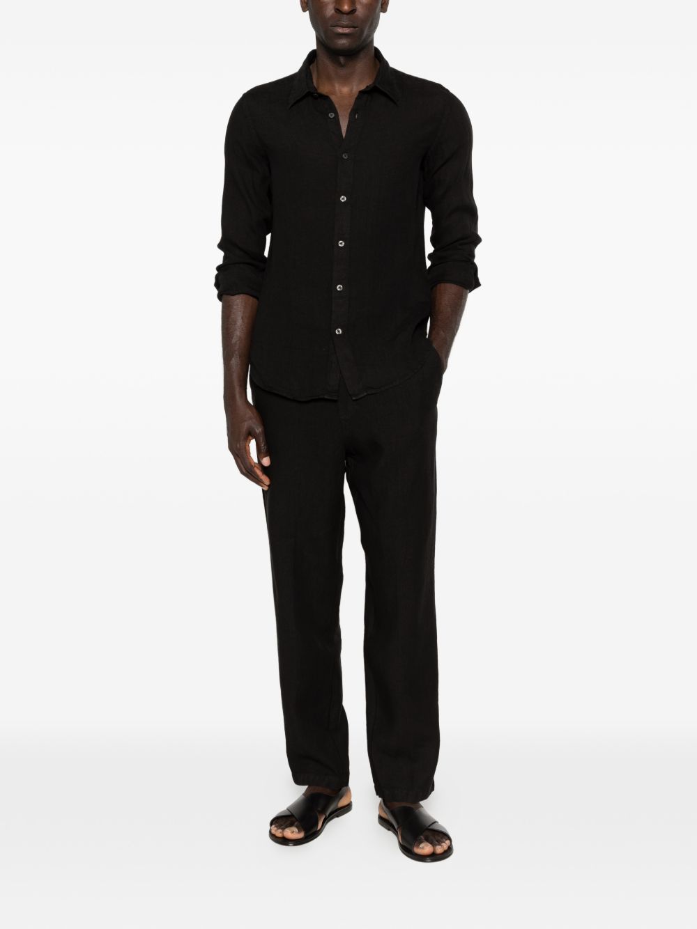 shirt black 120% LINO