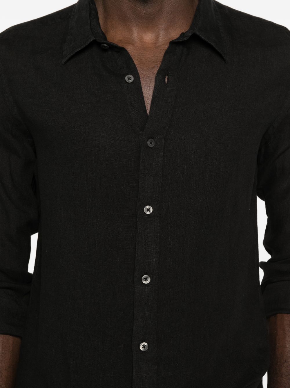 shirt black 120% LINO