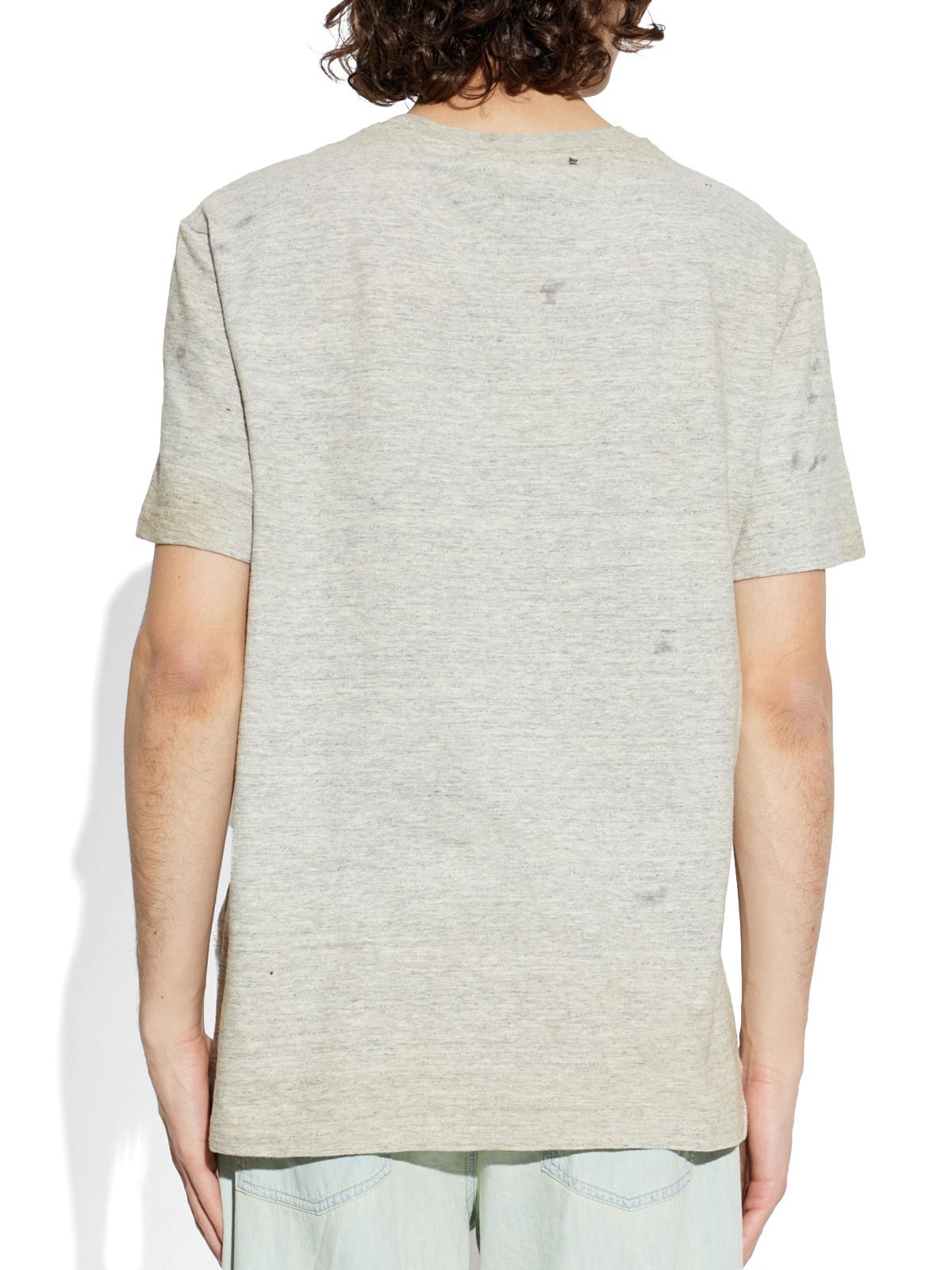 vintage-inspired graphic jersey t-shirt gmp01220 grey melange t-shirts - men GOLDEN GOOSE