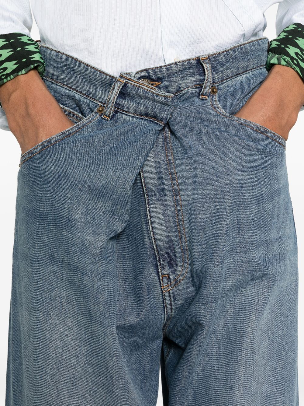 denim ined fold over tencel blue  DARKPARK