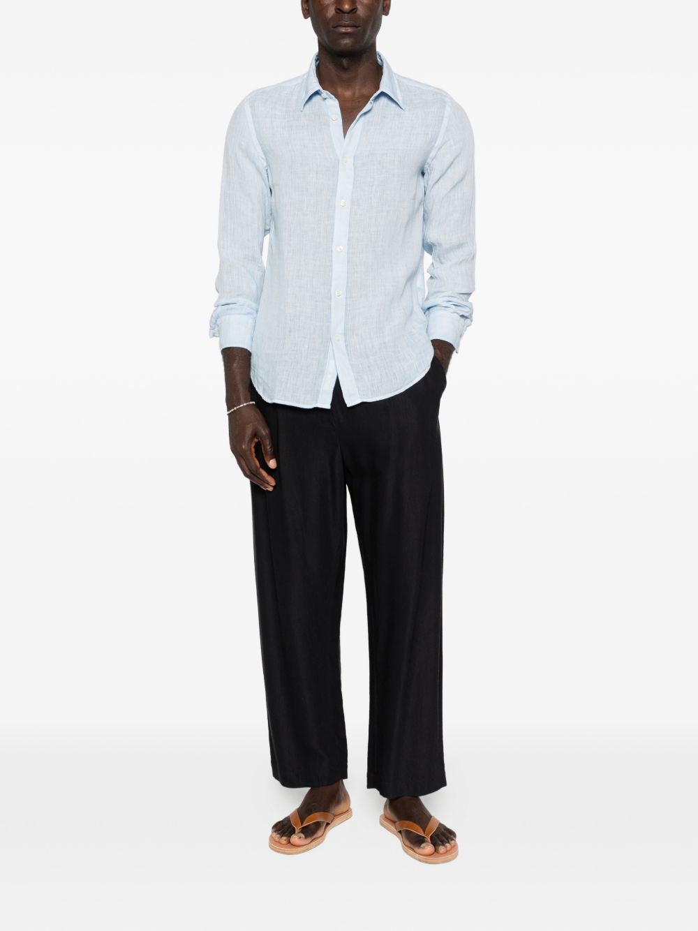 shirt blue 120% LINO