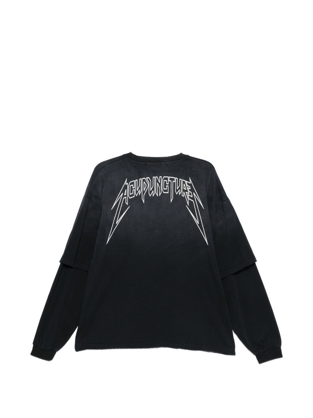 maglia maniche lunghe metal nera  ACUPUNCTURE