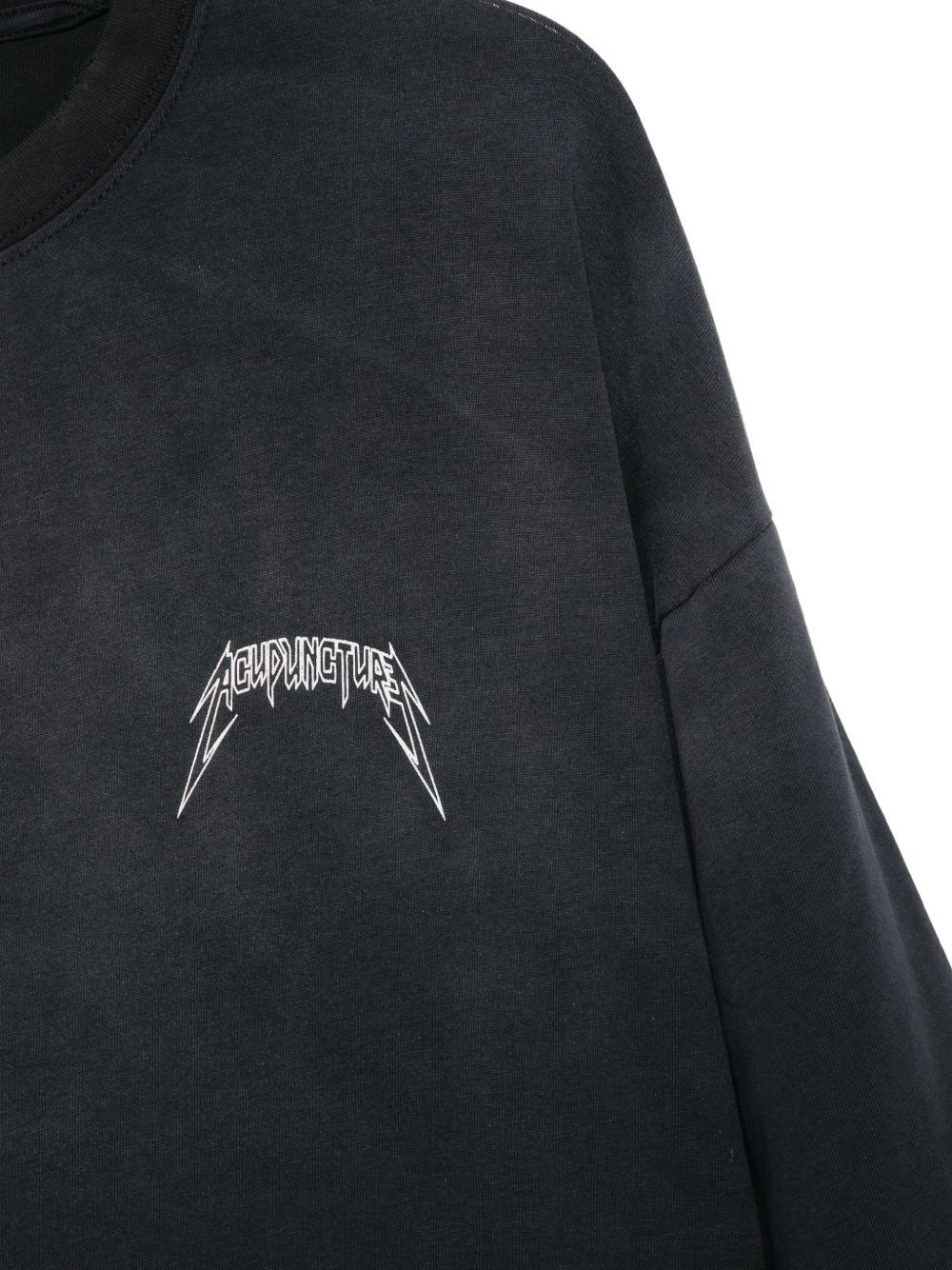 maglia maniche lunghe metal nera  ACUPUNCTURE