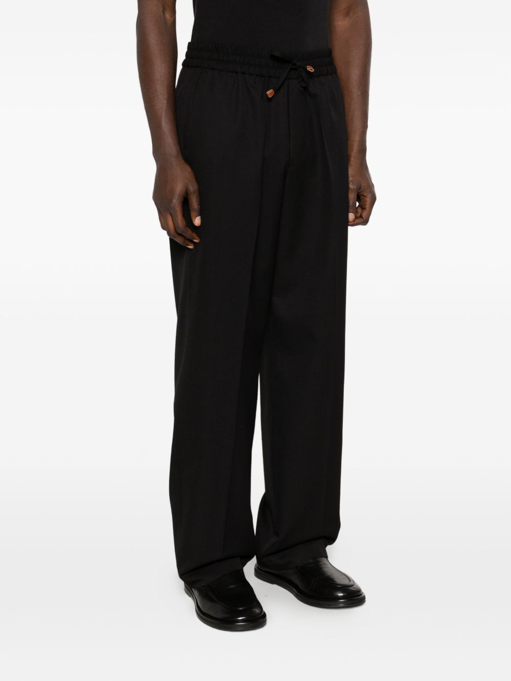 pantalon droit laine black trousers - men DRÔLE DE MONSIEUR