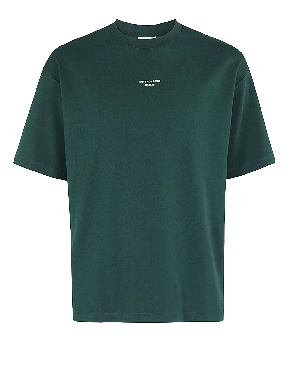le t-shirt slogan classique dark green t-shirts - men DRÔLE DE MONSIEUR