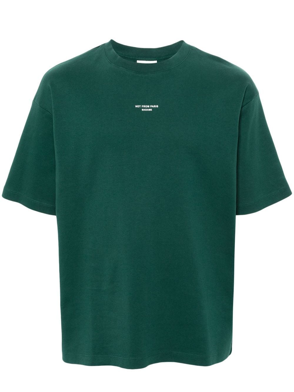 le t-shirt slogan classique dark green t-shirts - men