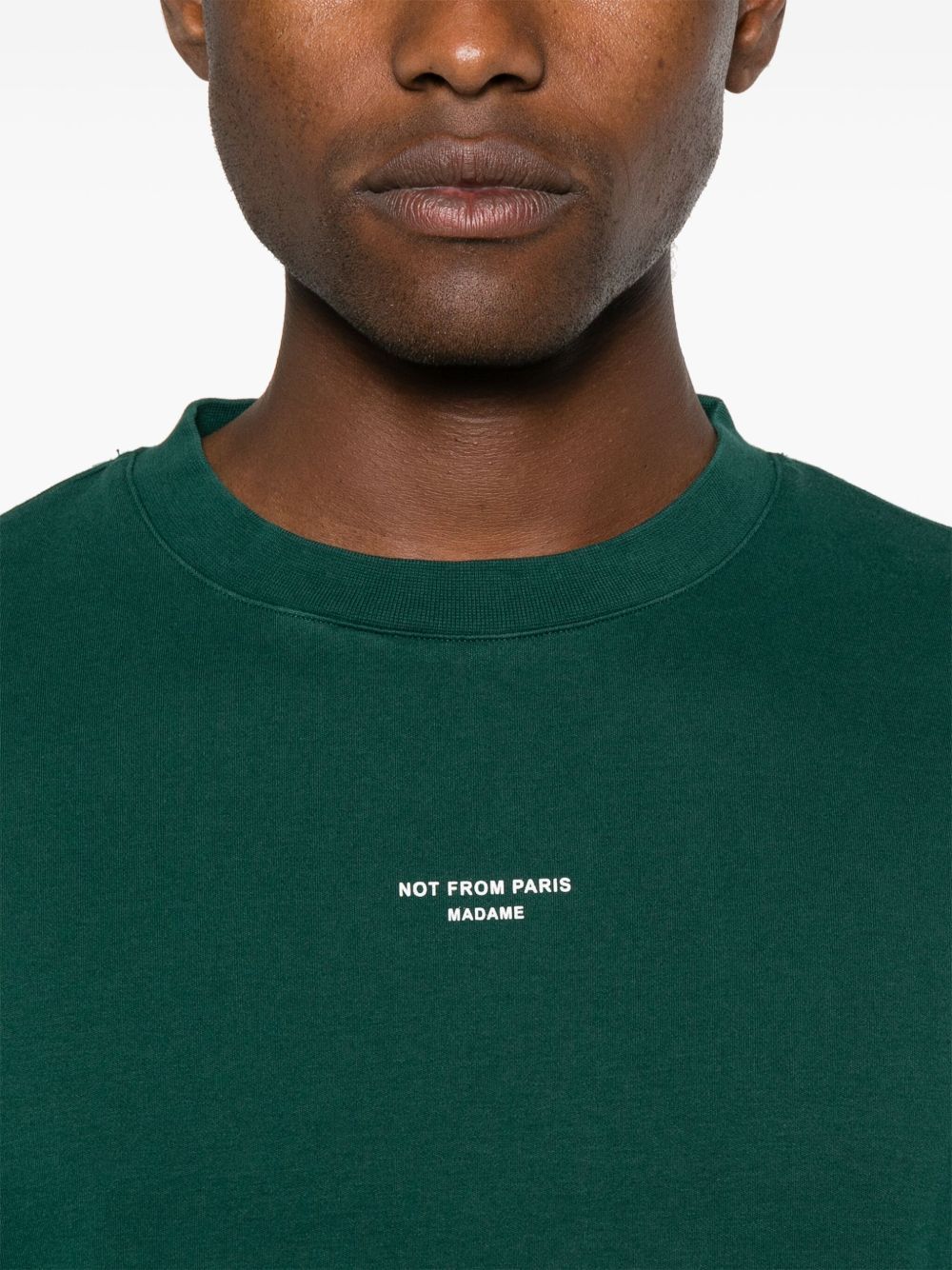 le t-shirt slogan classique dark green t-shirts - men DRÔLE DE MONSIEUR
