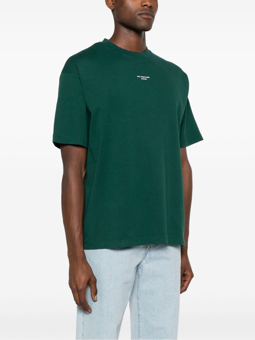 le t-shirt slogan classique dark green t-shirts - men DRÔLE DE MONSIEUR