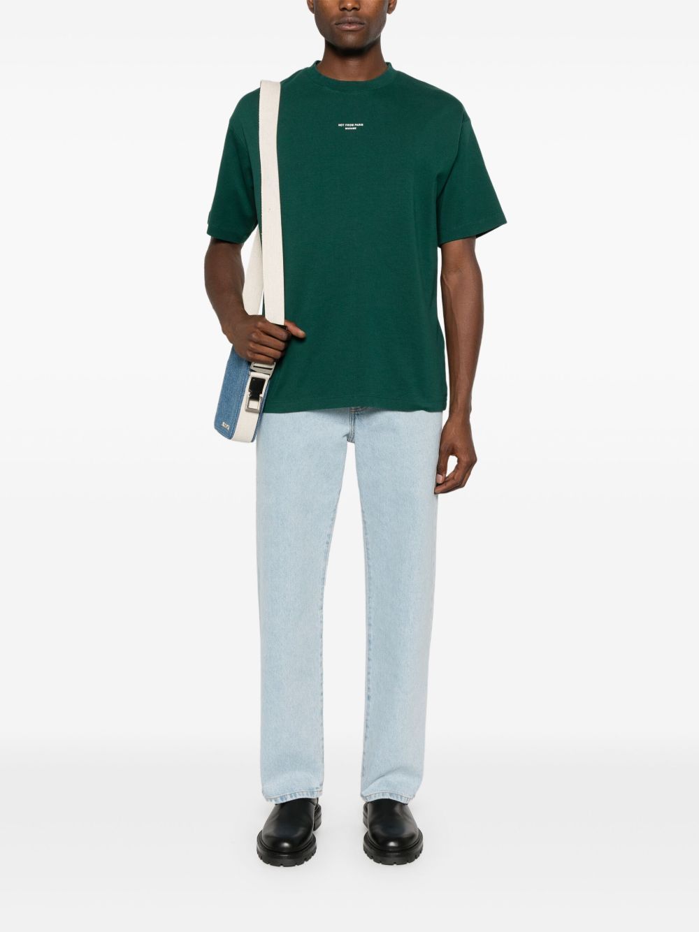 le t-shirt slogan classique dark green t-shirts - men DRÔLE DE MONSIEUR