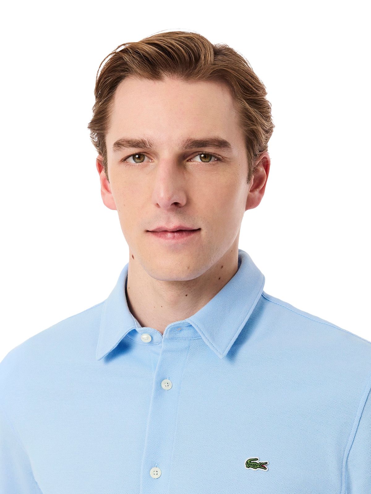 Camicia a manica lunga celeste LACOSTE