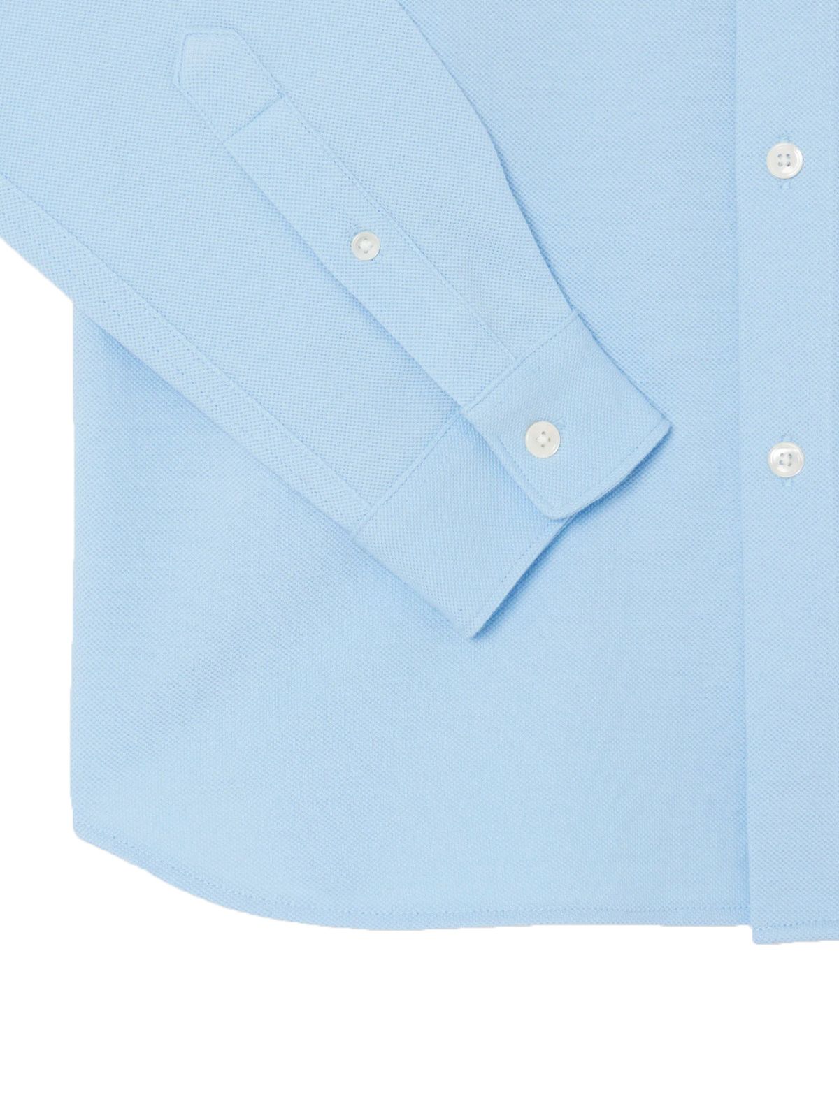 Camicia a manica lunga celeste LACOSTE