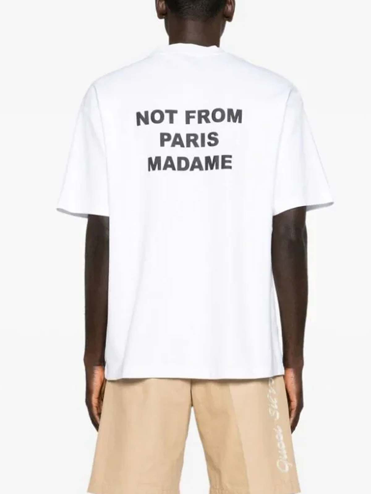 t-shirt slogan optic white t-shirt  - uomo DROLE DE MONSIEUR