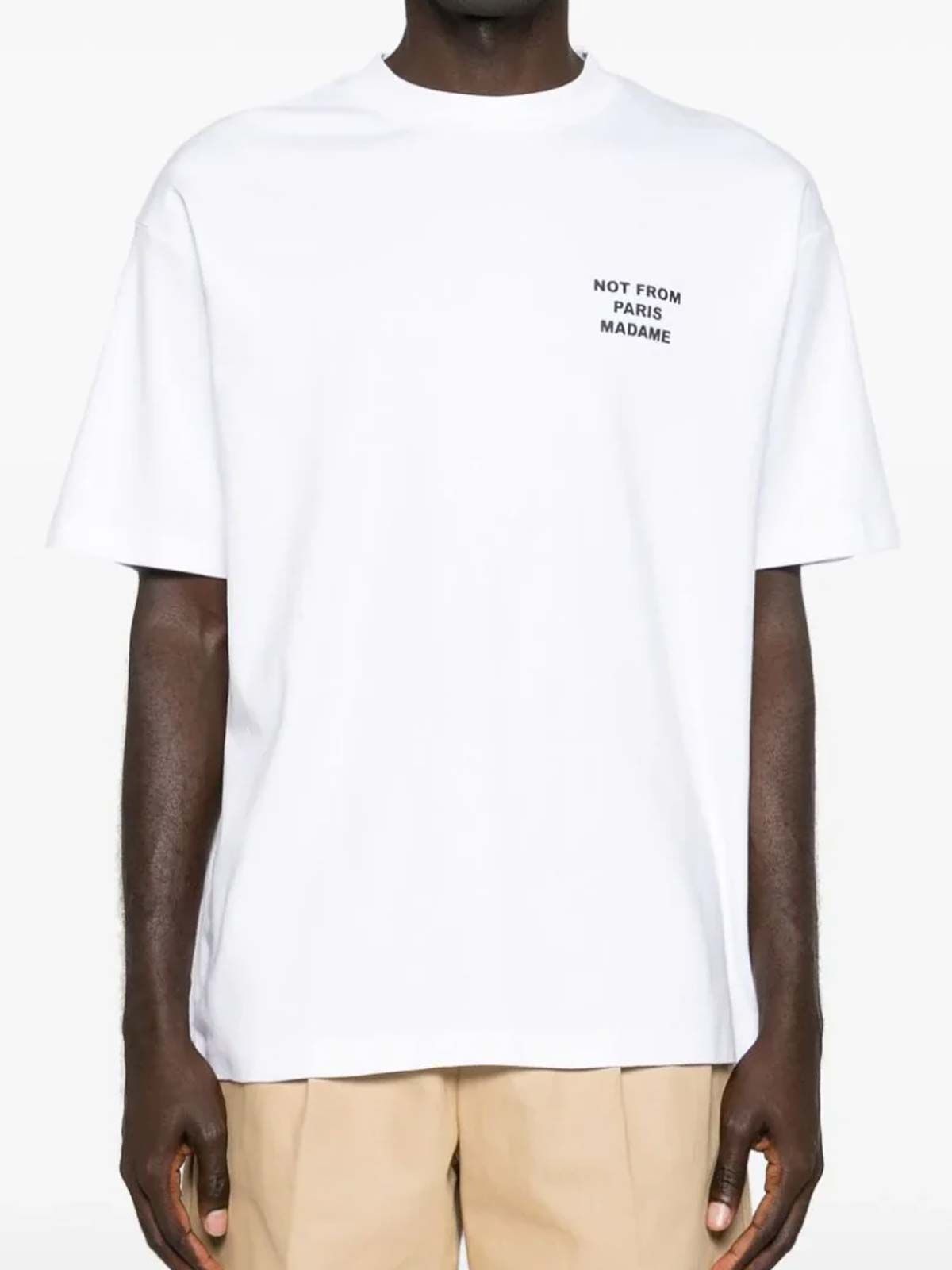 t-shirt slogan optic white t-shirt  - uomo DROLE DE MONSIEUR