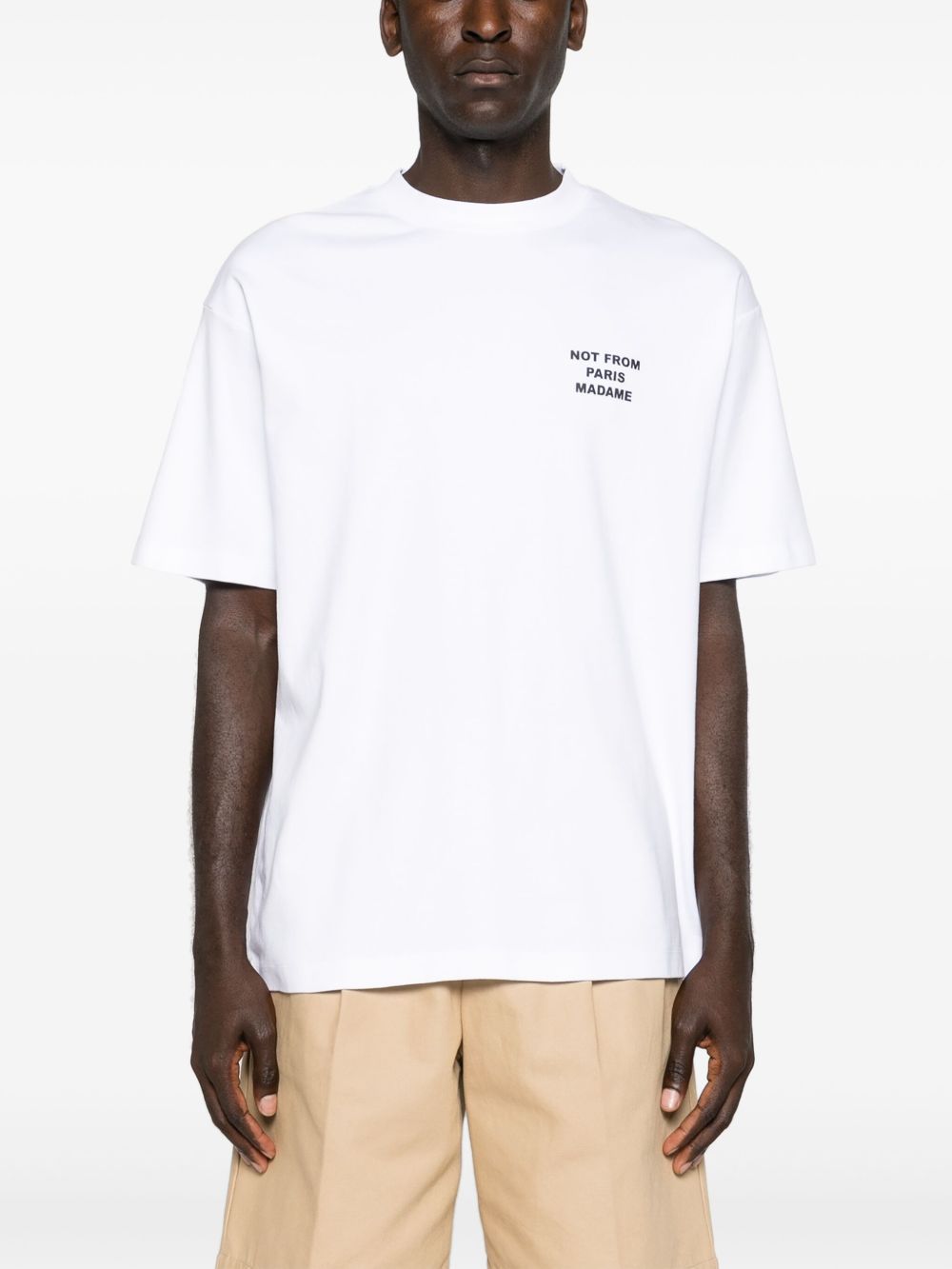 t-shirt slogan optic white t-shirt  - uomo DROLE DE MONSIEUR