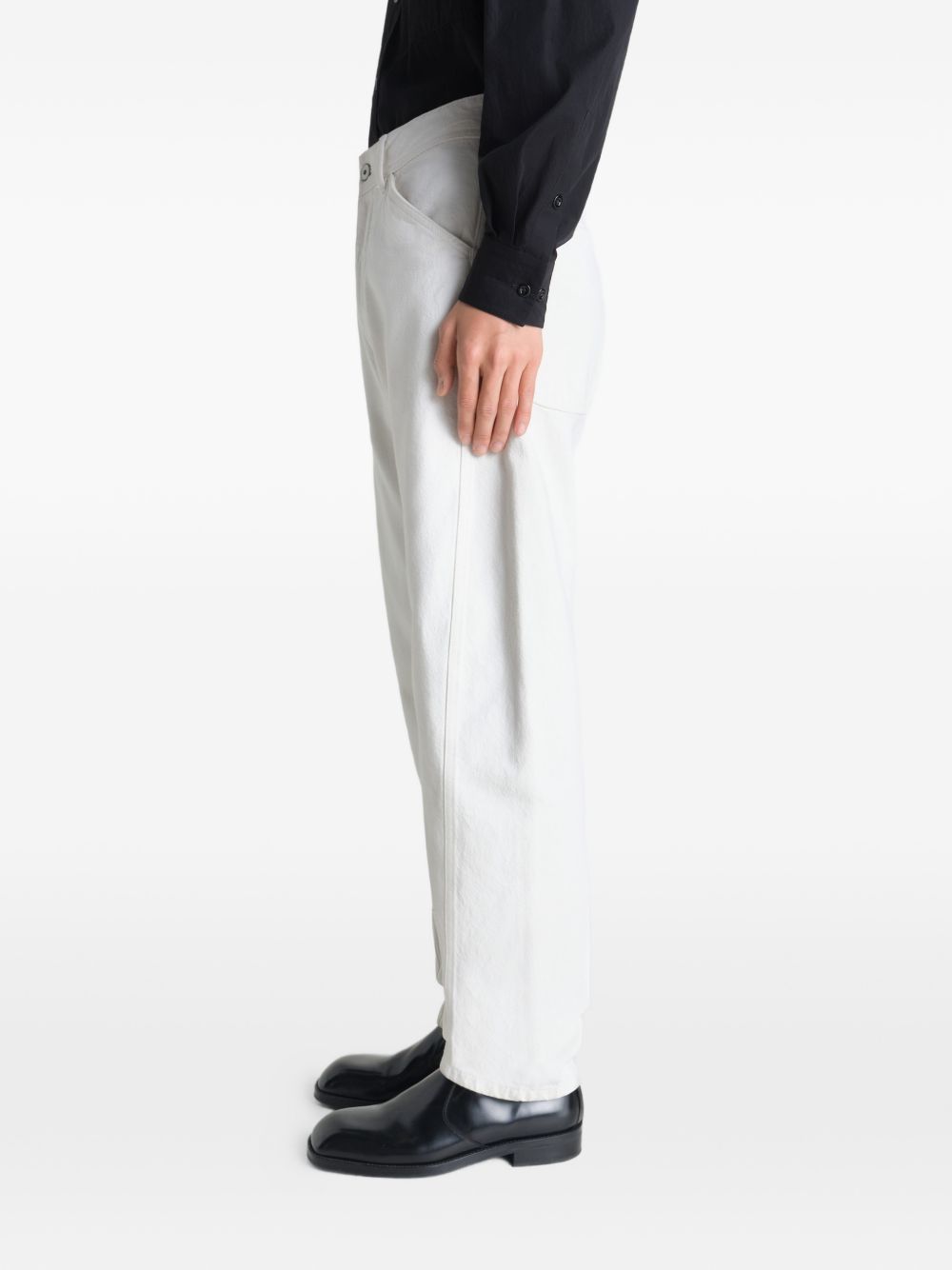 pants twisted workwear white  LEMAIRE