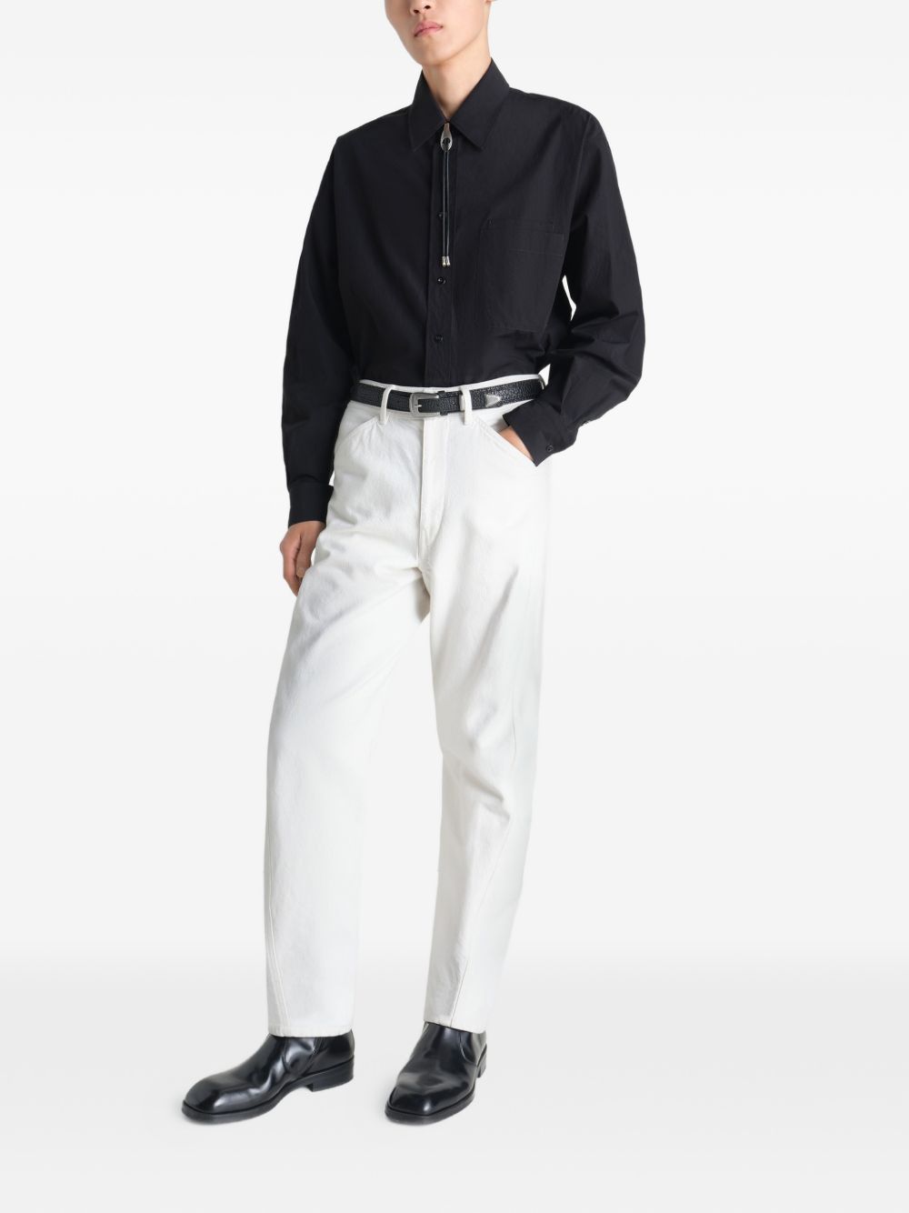 pants twisted workwear white  LEMAIRE