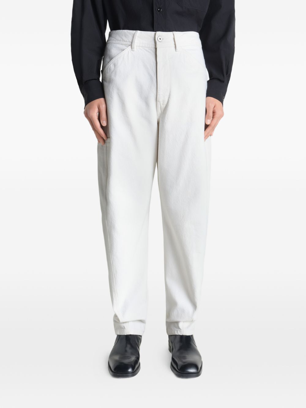 pants twisted workwear white  LEMAIRE