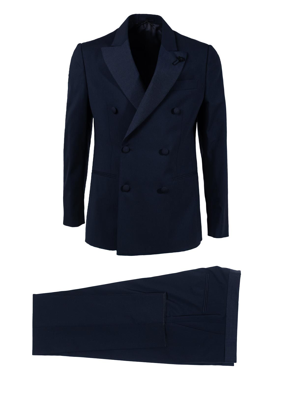 abito soiree smoking blu