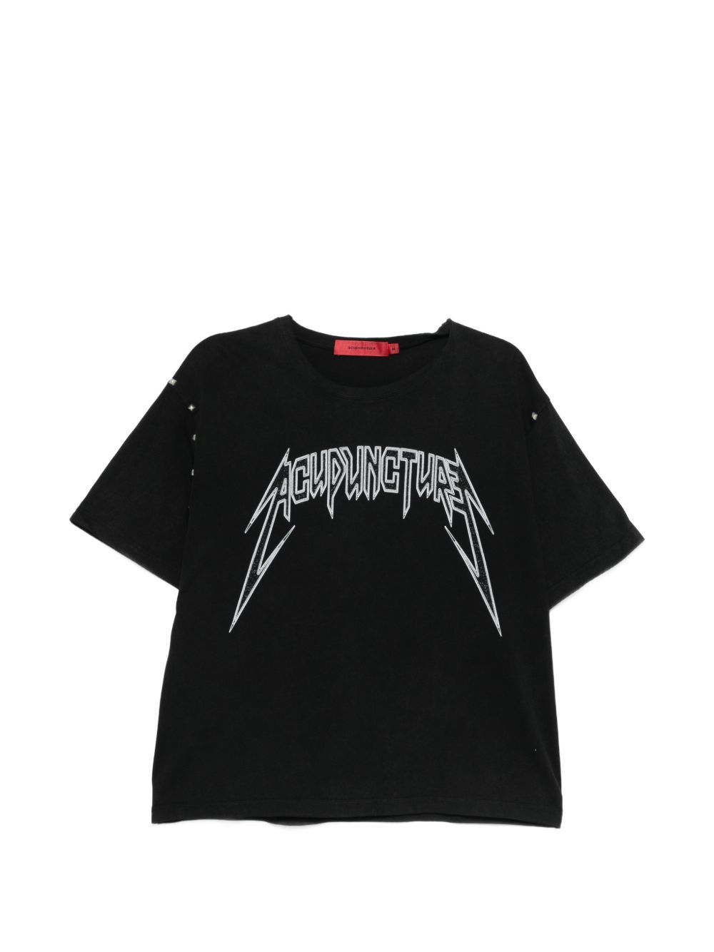 t-shirt studded metal black 