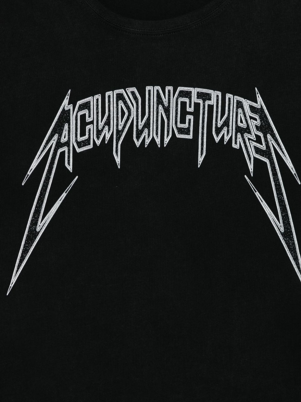 t-shirt studded metal black  ACUPUNCTURE