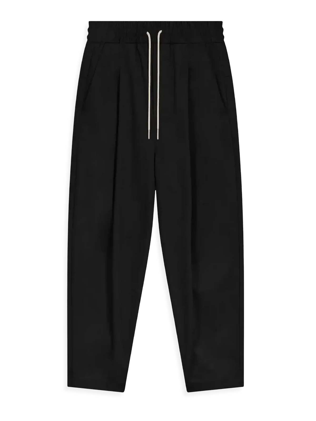 pantaloni le pantalon cropped in misto lana nero pantaloni - uomo DROLE DE MONSIEUR