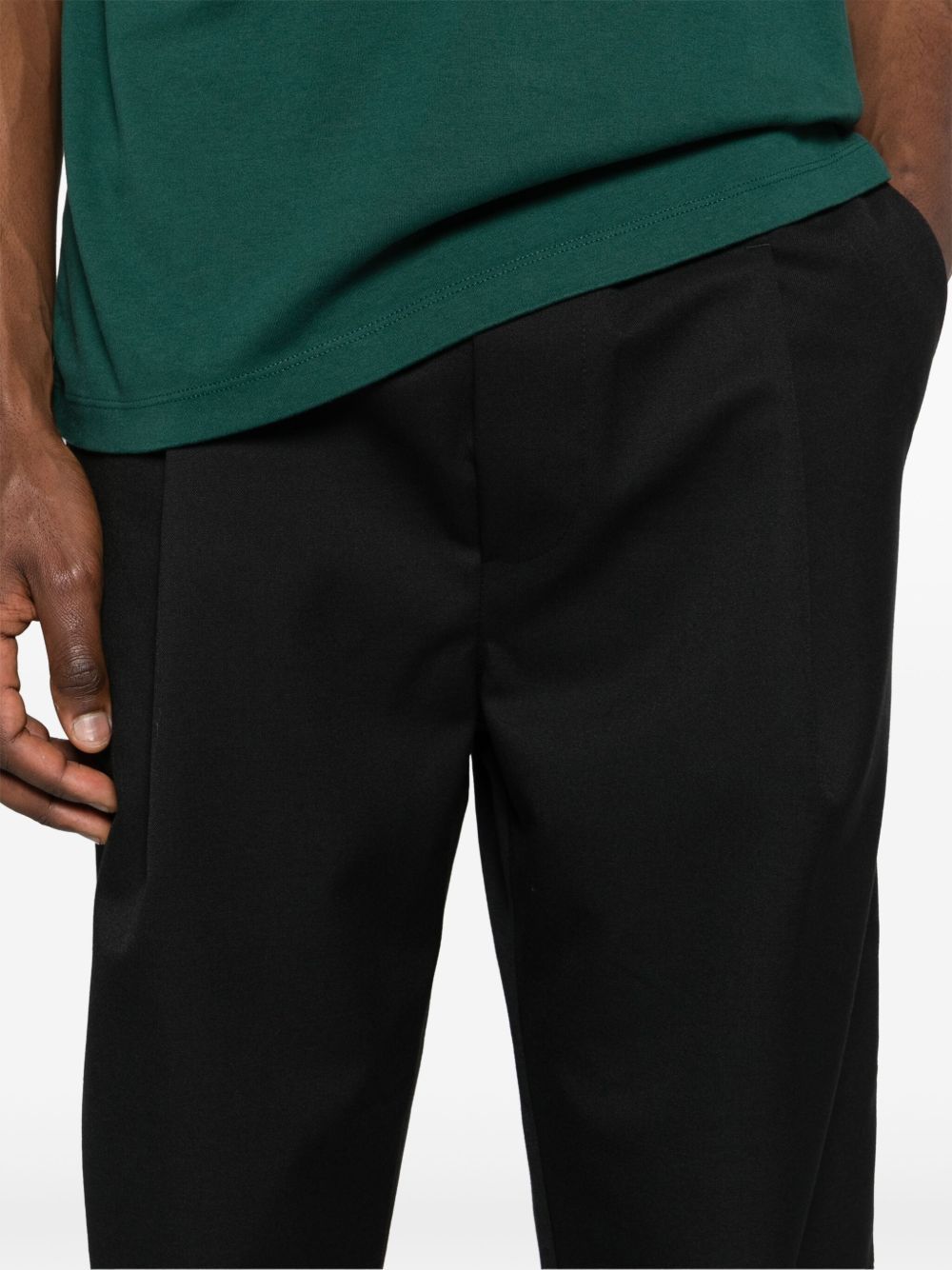 pantaloni le pantalon cropped in misto lana nero pantaloni - uomo DROLE DE MONSIEUR