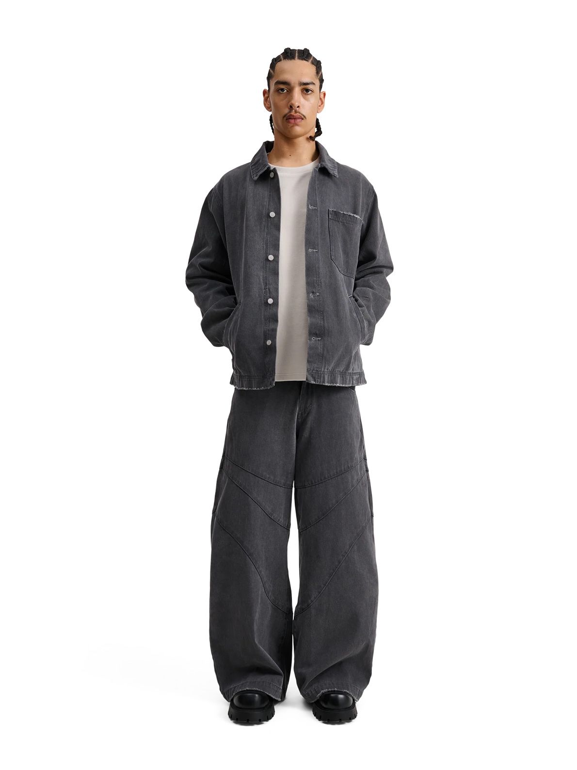 Jeans danie barrel denim grigio ALIS
