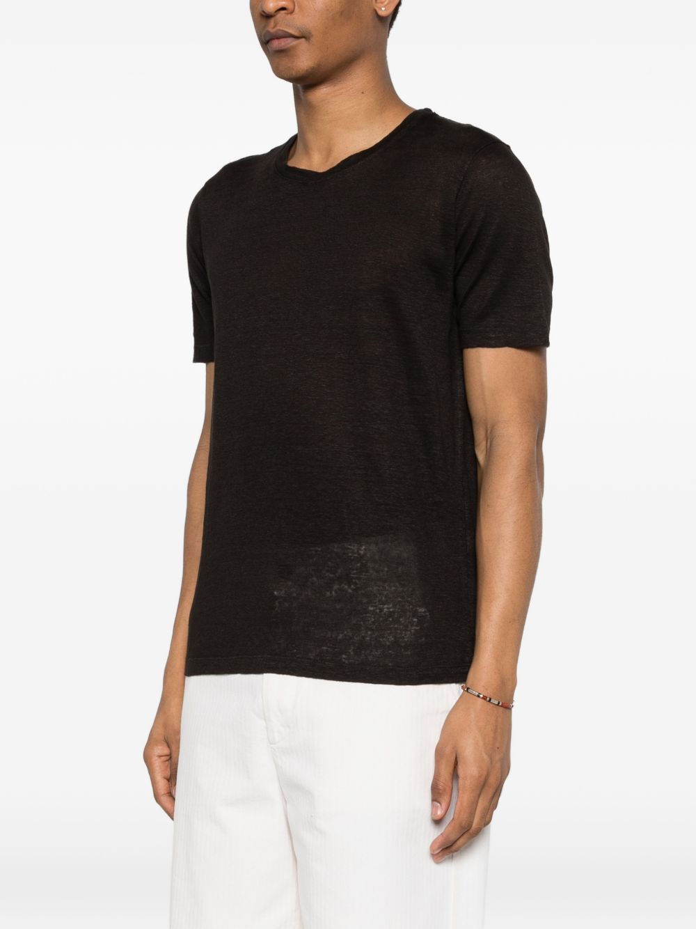 t-shirt black  120% LINO