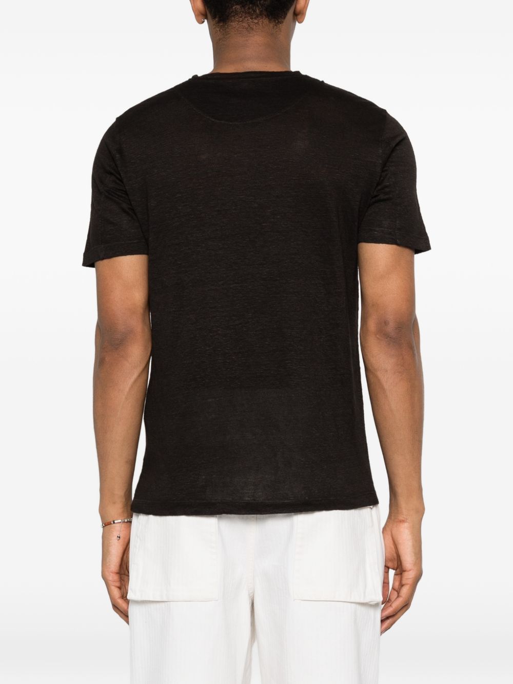 t-shirt black  120% LINO