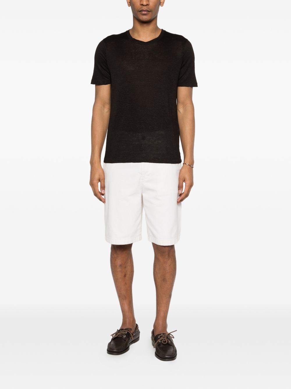 t-shirt black  120% LINO