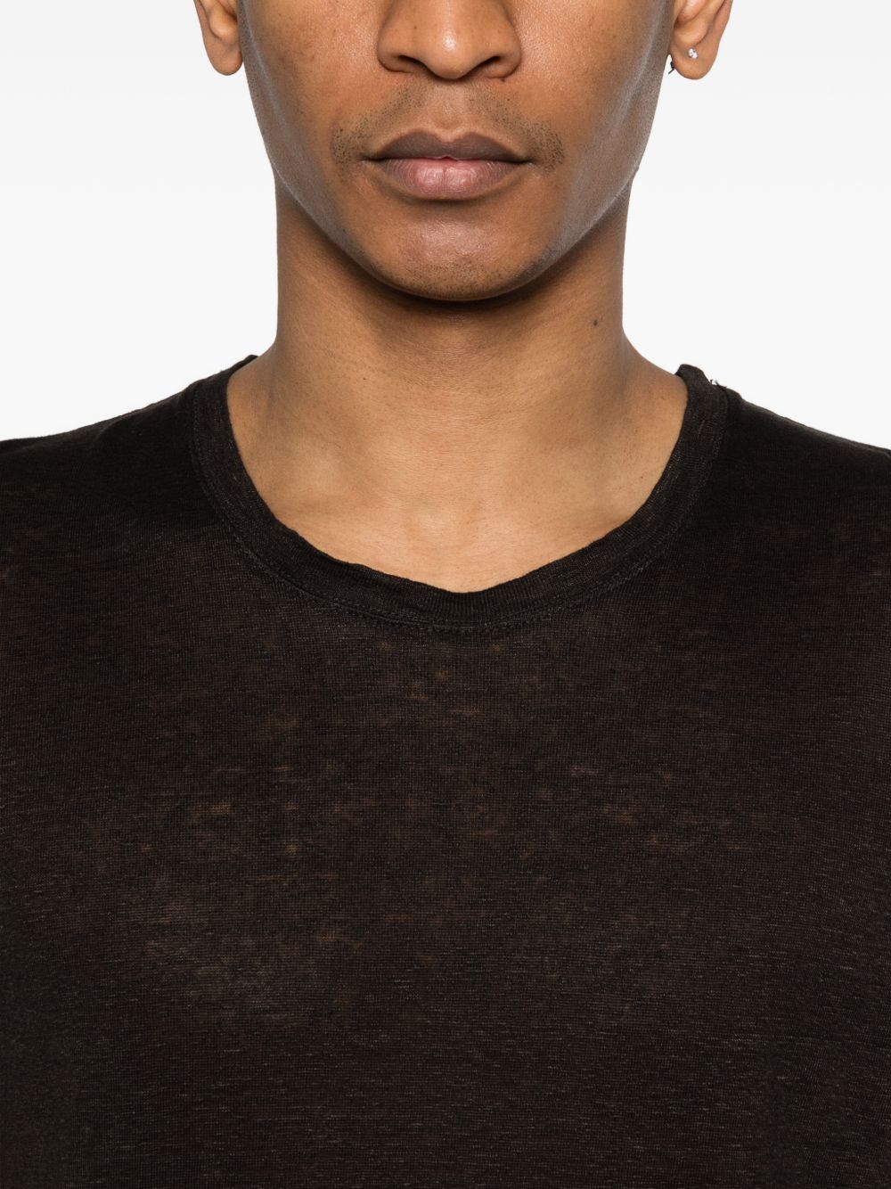 t-shirt black  120% LINO