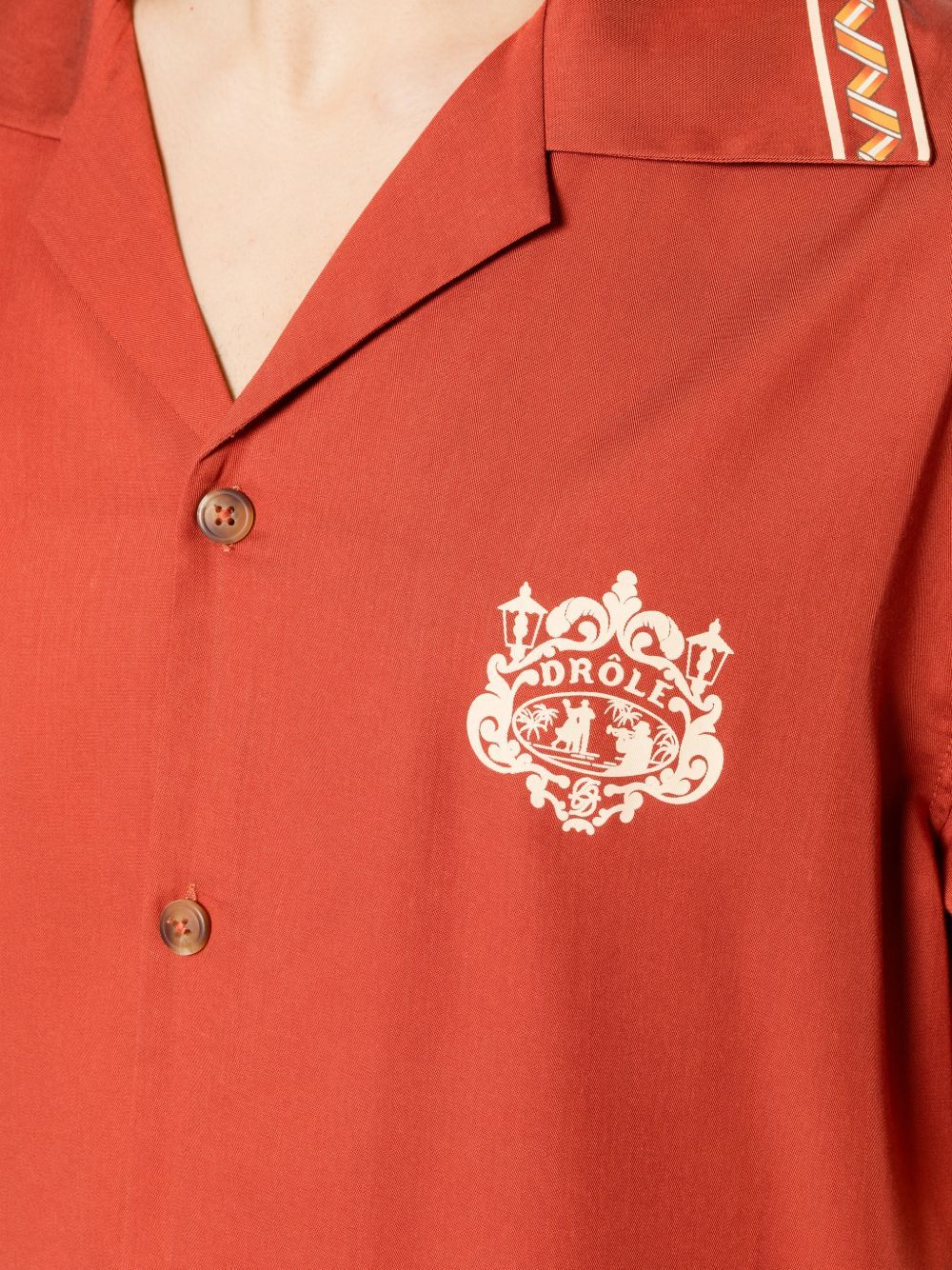 shirt embroidered dancers orange DRÔLE DE MONSIEUR