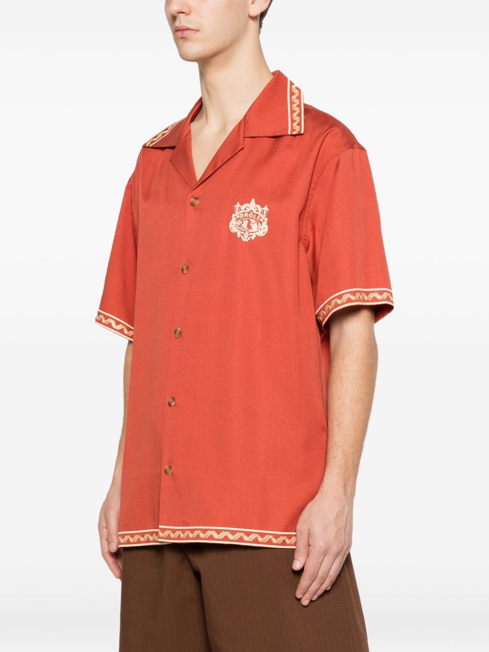 shirt embroidered dancers orange DRÔLE DE MONSIEUR