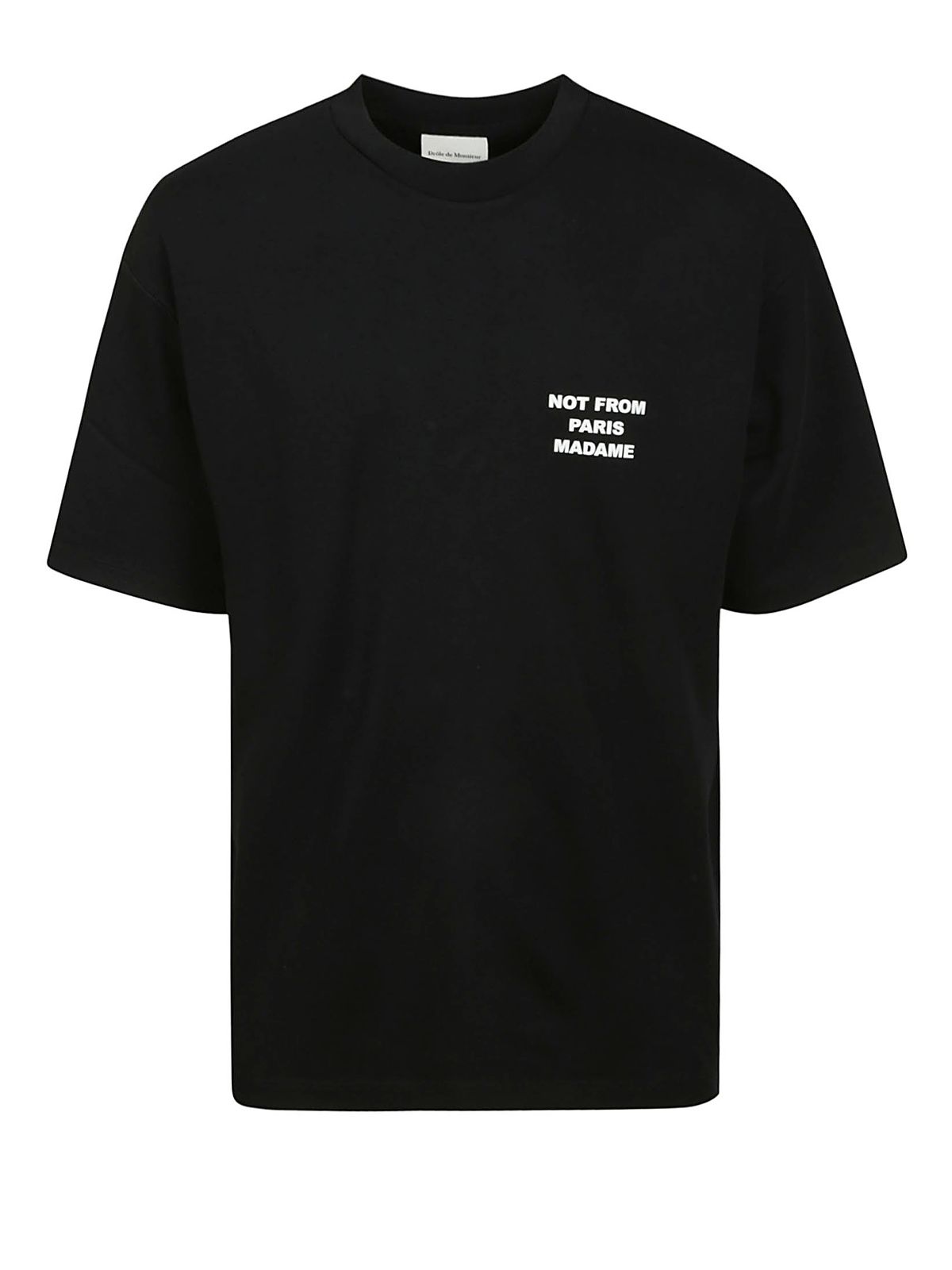 t-shirt slogan nera  t-shirt / maglie - uomo DROLE DE MONSIEUR