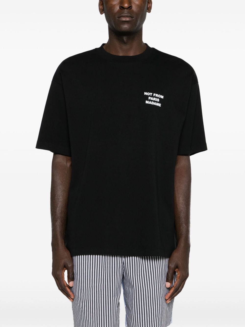 t-shirt slogan nera  t-shirt / maglie - uomo DROLE DE MONSIEUR
