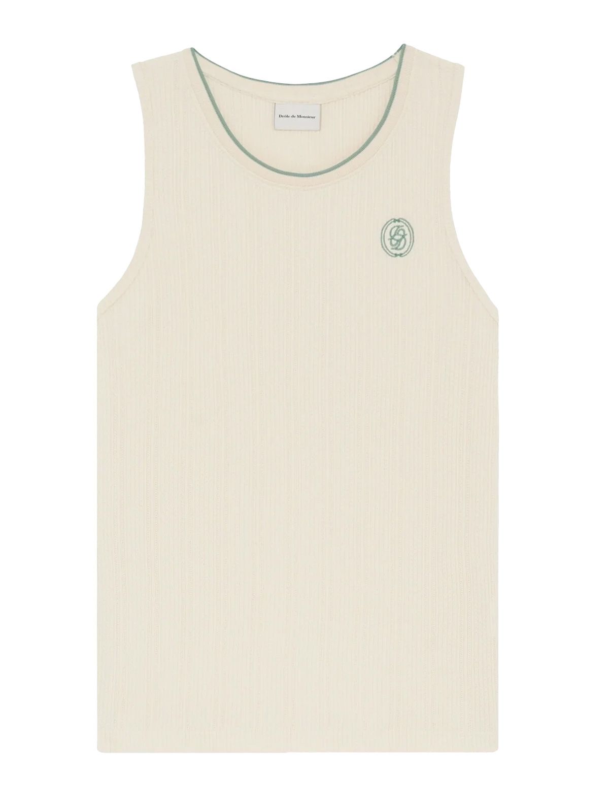 t-shirt debardeur miroir coton cream