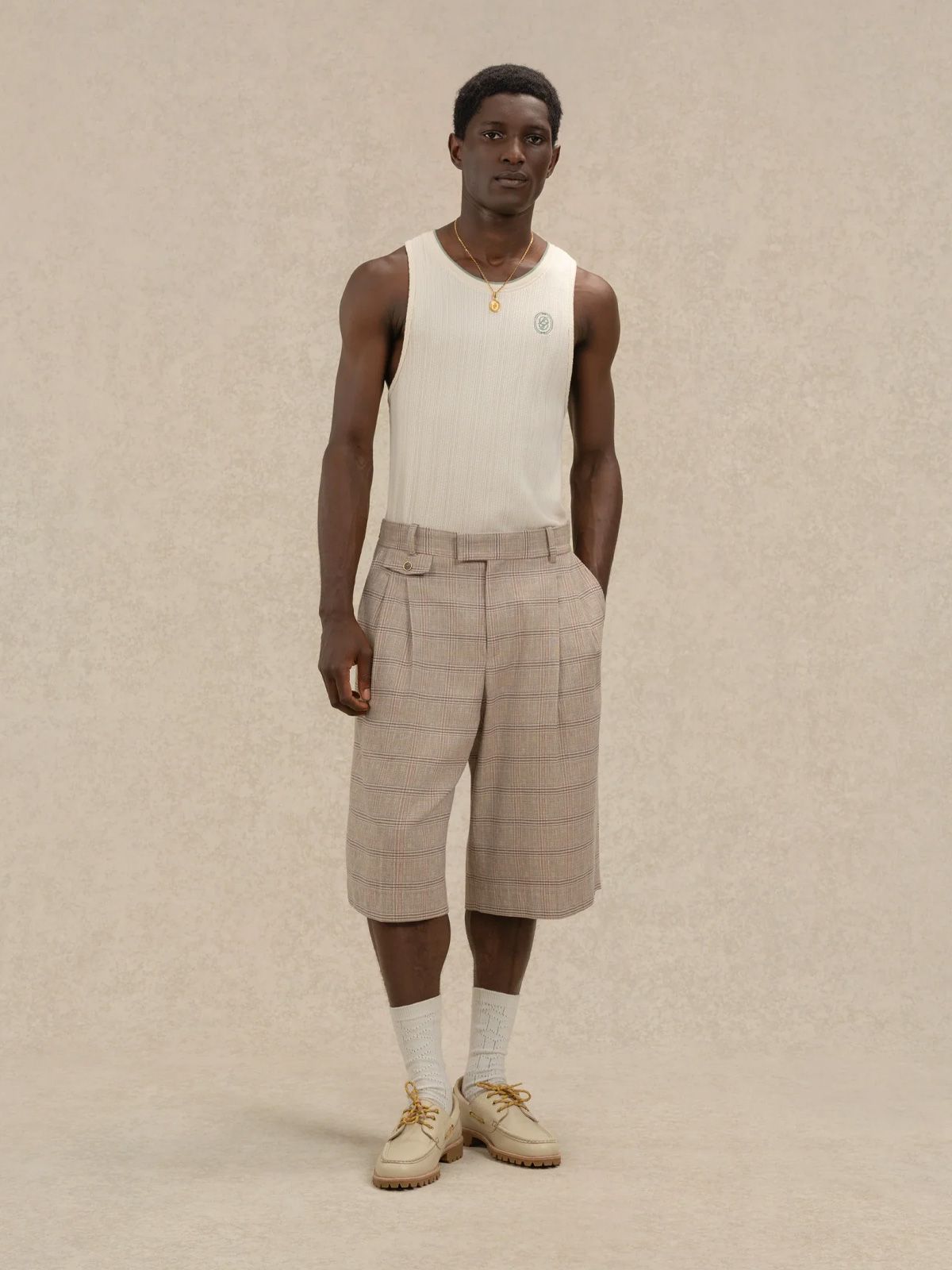 t-shirt debardeur miroir coton cream DRÔLE DE MONSIEUR